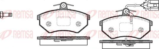 Remsa 0134.62 - Тормозные колодки, дисковые, комплект unicars.by