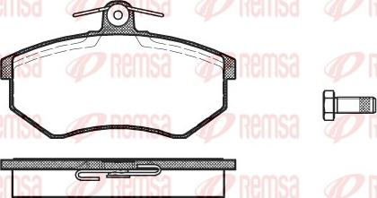 Remsa 0134.00 - Тормозные колодки, дисковые, комплект unicars.by