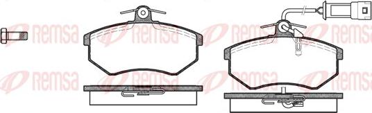 Remsa 0134.02 - Тормозные колодки, дисковые, комплект unicars.by