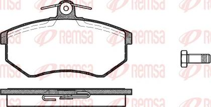 Remsa 0134.10 - Тормозные колодки, дисковые, комплект unicars.by