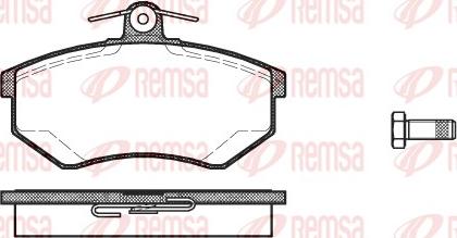 Remsa 0134.20 - Тормозные колодки, дисковые, комплект unicars.by