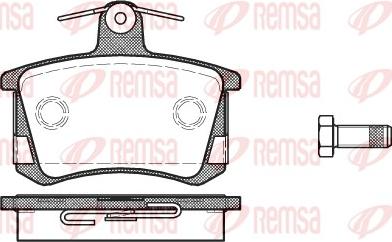 Remsa 0135.40 - Тормозные колодки, дисковые, комплект unicars.by