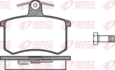 Remsa 0135.00 - Тормозные колодки, дисковые, комплект unicars.by