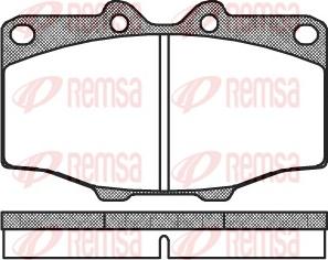 Remsa 0132.00 - Тормозные колодки, дисковые, комплект unicars.by