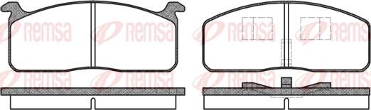 Remsa 0120.00 - Тормозные колодки, дисковые, комплект unicars.by