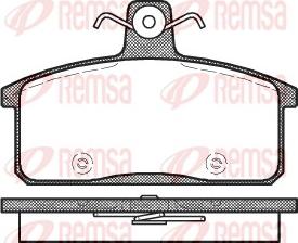 Remsa 0128.50 - Тормозные колодки, дисковые, комплект unicars.by