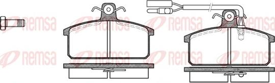 Remsa 0128.12 - Тормозные колодки, дисковые, комплект unicars.by