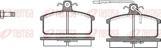 Remsa 0128.32 - Тормозные колодки, дисковые, комплект unicars.by