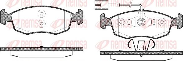 Remsa 0172.52 - Тормозные колодки, дисковые, комплект unicars.by