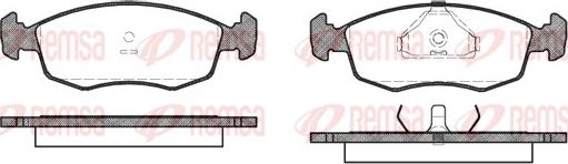 Remsa 0172.00 - Тормозные колодки, дисковые, комплект unicars.by