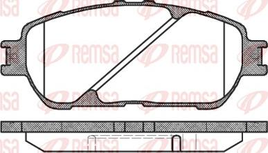 Remsa 0898.00 - Тормозные колодки, дисковые, комплект unicars.by