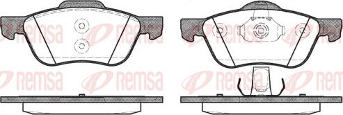 Remsa 0844.00 - Тормозные колодки, дисковые, комплект unicars.by