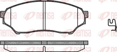 Remsa 0845.01 - Тормозные колодки, дисковые, комплект unicars.by