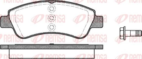 Remsa 0840.20 - Тормозные колодки, дисковые, комплект unicars.by