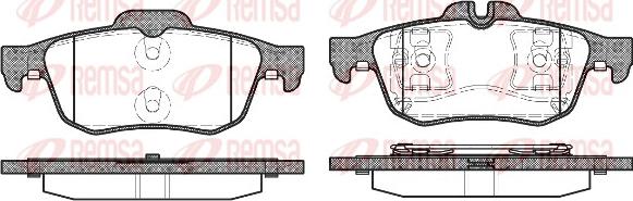 Remsa 0842.60 - Тормозные колодки, дисковые, комплект unicars.by