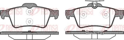 Remsa 0842.20 - Тормозные колодки, дисковые, комплект unicars.by