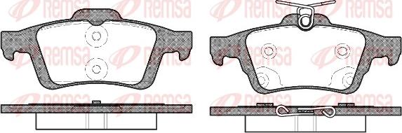 Remsa 0842.70 - Тормозные колодки, дисковые, комплект unicars.by