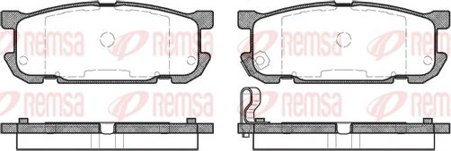 Remsa 0853.02 - Тормозные колодки, дисковые, комплект unicars.by