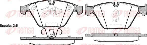 Remsa 0857.10 - Тормозные колодки, дисковые, комплект unicars.by