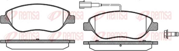 Remsa 0860.02 - Тормозные колодки, дисковые, комплект unicars.by