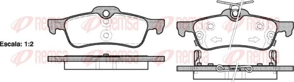 Remsa 0862.02 - Тормозные колодки, дисковые, комплект unicars.by