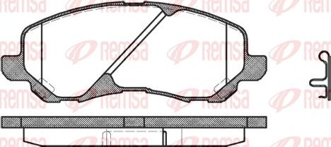 Remsa 0804.02 - Тормозные колодки, дисковые, комплект unicars.by