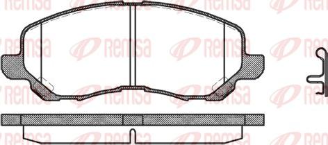 Remsa 0804.12 - Тормозные колодки, дисковые, комплект unicars.by