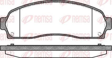 Remsa 0805.00 - Тормозные колодки, дисковые, комплект unicars.by