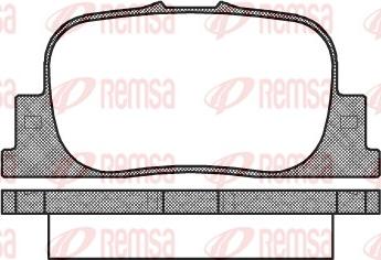 Remsa 0801.00 - Тормозные колодки, дисковые, комплект unicars.by