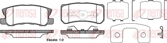 Remsa 0803.22 - Тормозные колодки, дисковые, комплект unicars.by