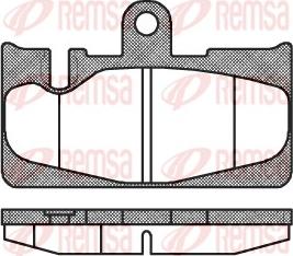 Remsa 0889.00 - Тормозные колодки, дисковые, комплект unicars.by