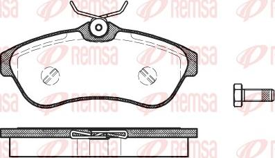 Remsa 0880.00 - Тормозные колодки, дисковые, комплект unicars.by