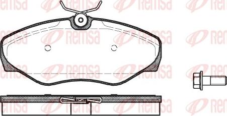 Remsa 0834.00 - Тормозные колодки, дисковые, комплект unicars.by