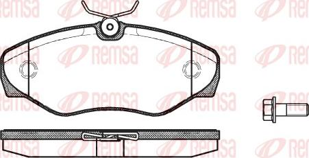 Remsa 0834.10 - Тормозные колодки, дисковые, комплект unicars.by