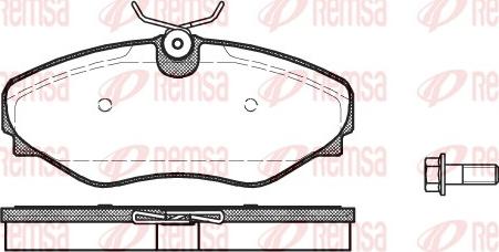 Remsa 0834.20 - Тормозные колодки, дисковые, комплект unicars.by