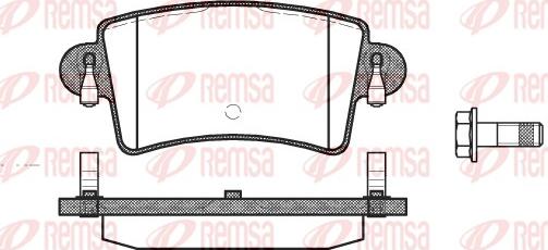 Remsa 0833.00 - Тормозные колодки, дисковые, комплект unicars.by