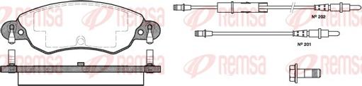 Remsa 0829.04 - Тормозные колодки, дисковые, комплект unicars.by