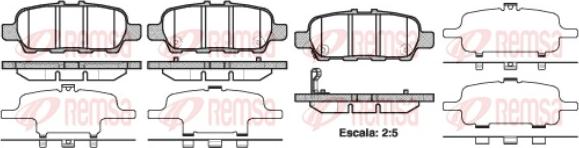 Remsa 0876.41 - Тормозные колодки, дисковые, комплект unicars.by