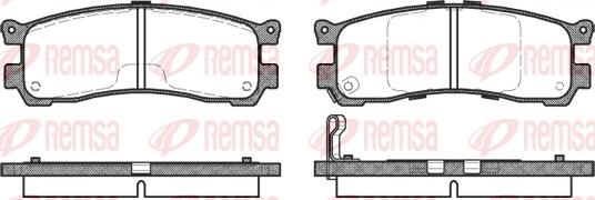 Remsa 0399.21 - Тормозные колодки, дисковые, комплект unicars.by