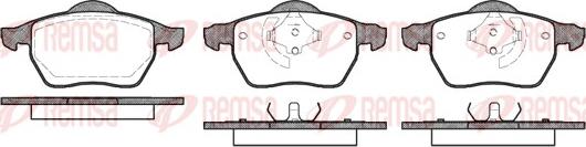 Remsa 0390.50 - Тормозные колодки, дисковые, комплект unicars.by