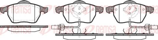 Remsa 0390.52 - Тормозные колодки, дисковые, комплект unicars.by