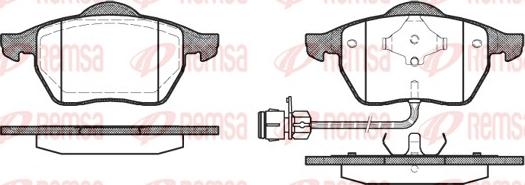 Remsa 0390.02 - Тормозные колодки, дисковые, комплект unicars.by