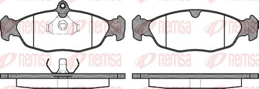 Remsa 0393.00 - Тормозные колодки, дисковые, комплект unicars.by