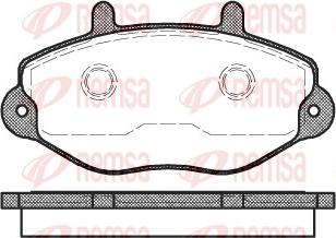 Remsa 0392.00 - Тормозные колодки, дисковые, комплект unicars.by