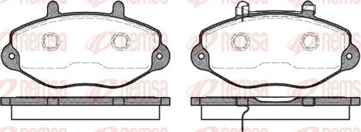 Remsa 0392.02 - Тормозные колодки, дисковые, комплект unicars.by