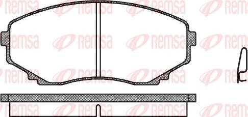 Remsa 0397.00 - Тормозные колодки, дисковые, комплект unicars.by