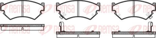 Remsa 0340.02 - Тормозные колодки, дисковые, комплект unicars.by