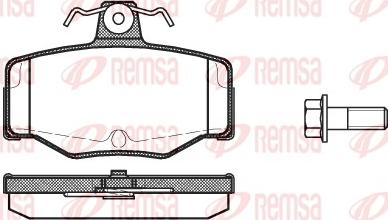 Remsa 0343.00 - Тормозные колодки, дисковые, комплект unicars.by