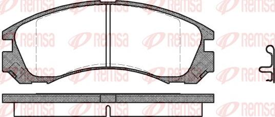 Remsa 0354.22 - Тормозные колодки, дисковые, комплект unicars.by