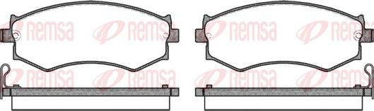 Remsa 0350.04 - Тормозные колодки, дисковые, комплект unicars.by